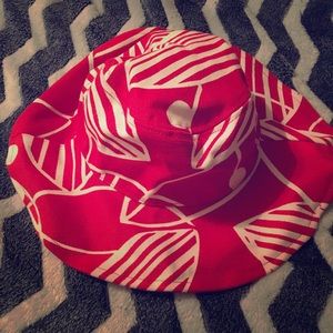🍍Red and White Pattern Sun Beach Pool Canvas Hat