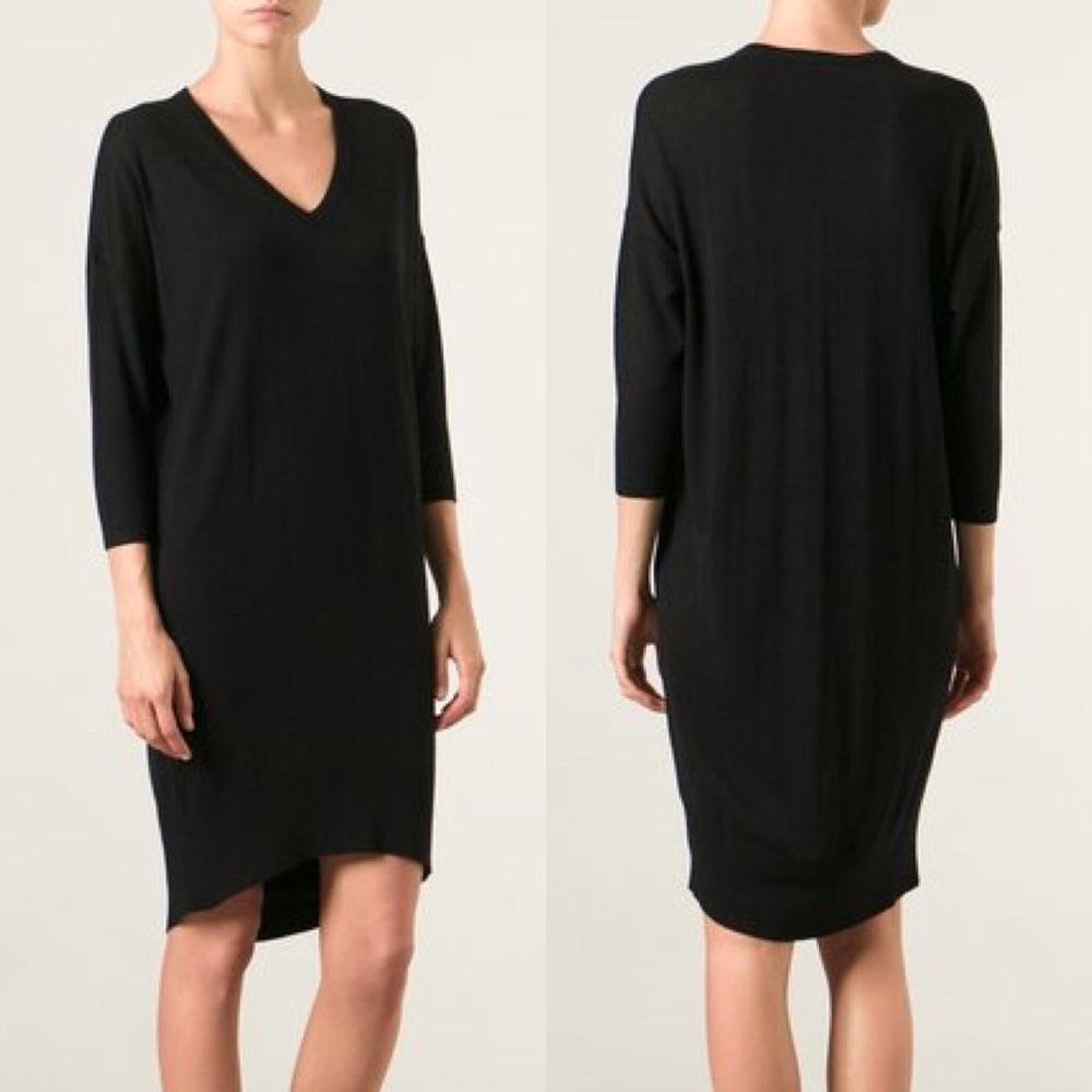 American Vintage V Neck Wool Sweater Dress