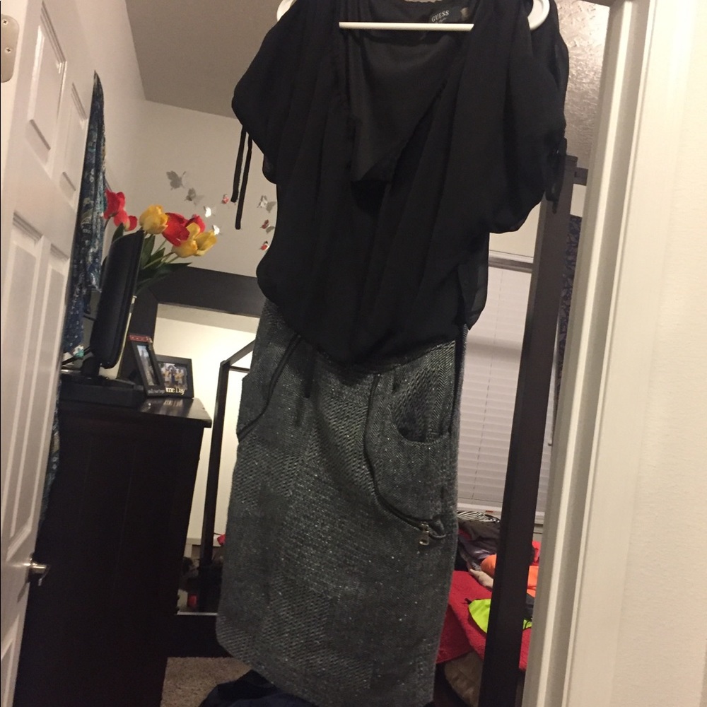 Black and white wool dress $15 OBO