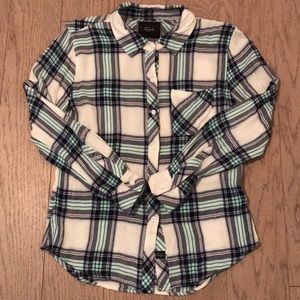 Rails plaid blue and white button down size xs