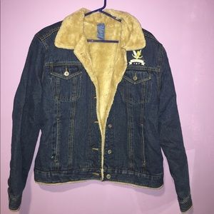 Disney Tinker Bell Fur Jean Jacket