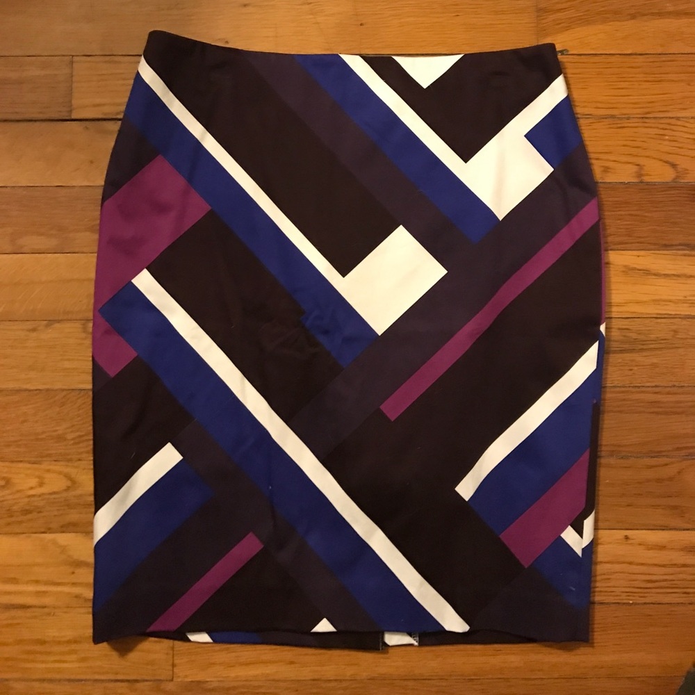 Ann Taylor petite geometric pencil skirt