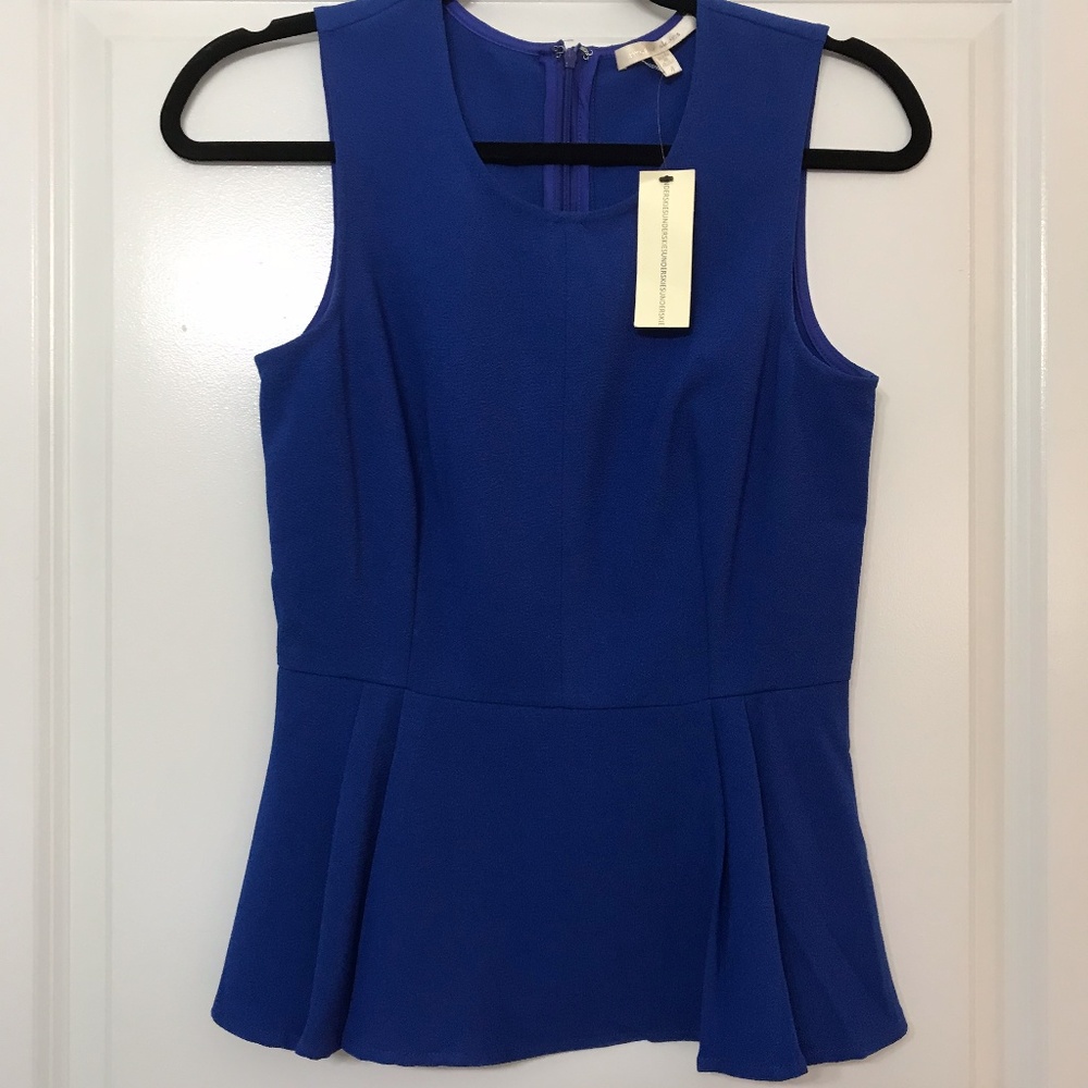 Blue peplum top