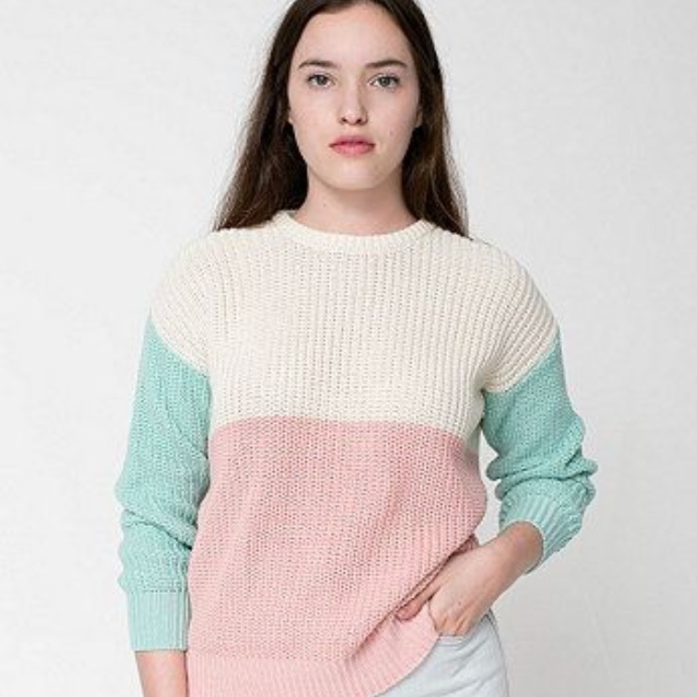 American Apparel Color block Sweater