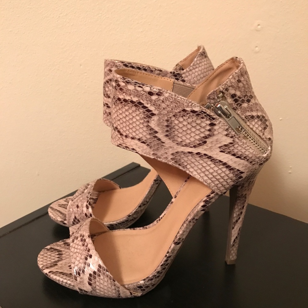 Snake Skin Print Heels