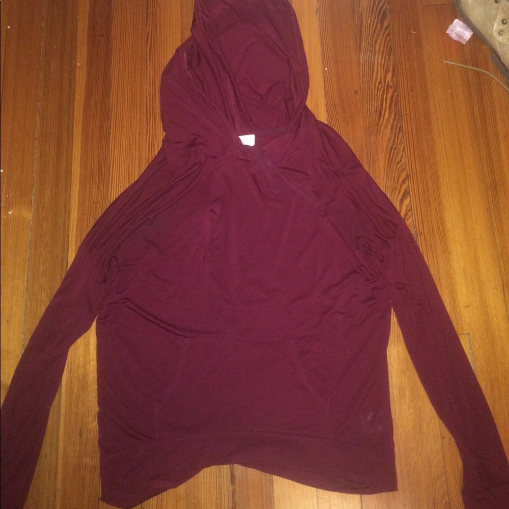 Long sleeve maroon shirt. Size - kids medium