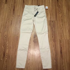 Charlotte Russe Hi Waist light tan pants