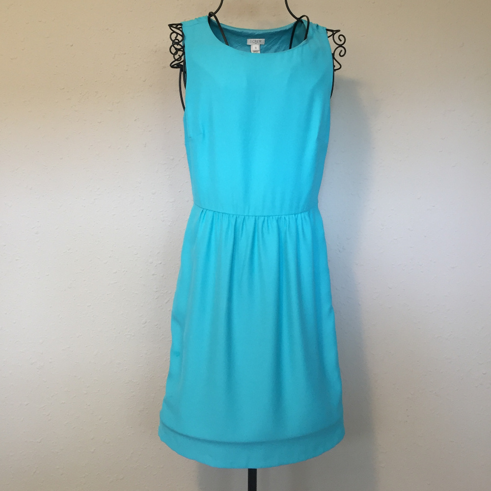 J. Crew Turquoise Sleeveless Dress, Size 0