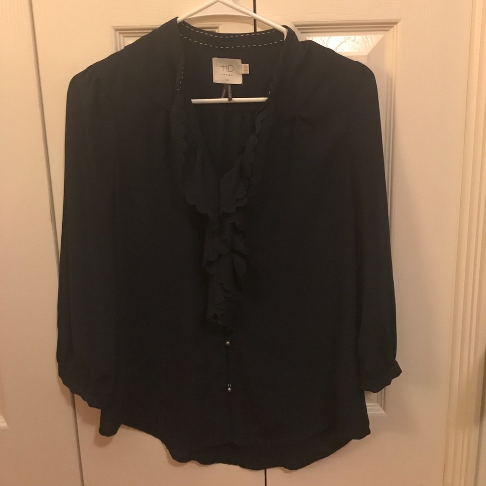 Anthropologie ruffle quarter sleeve