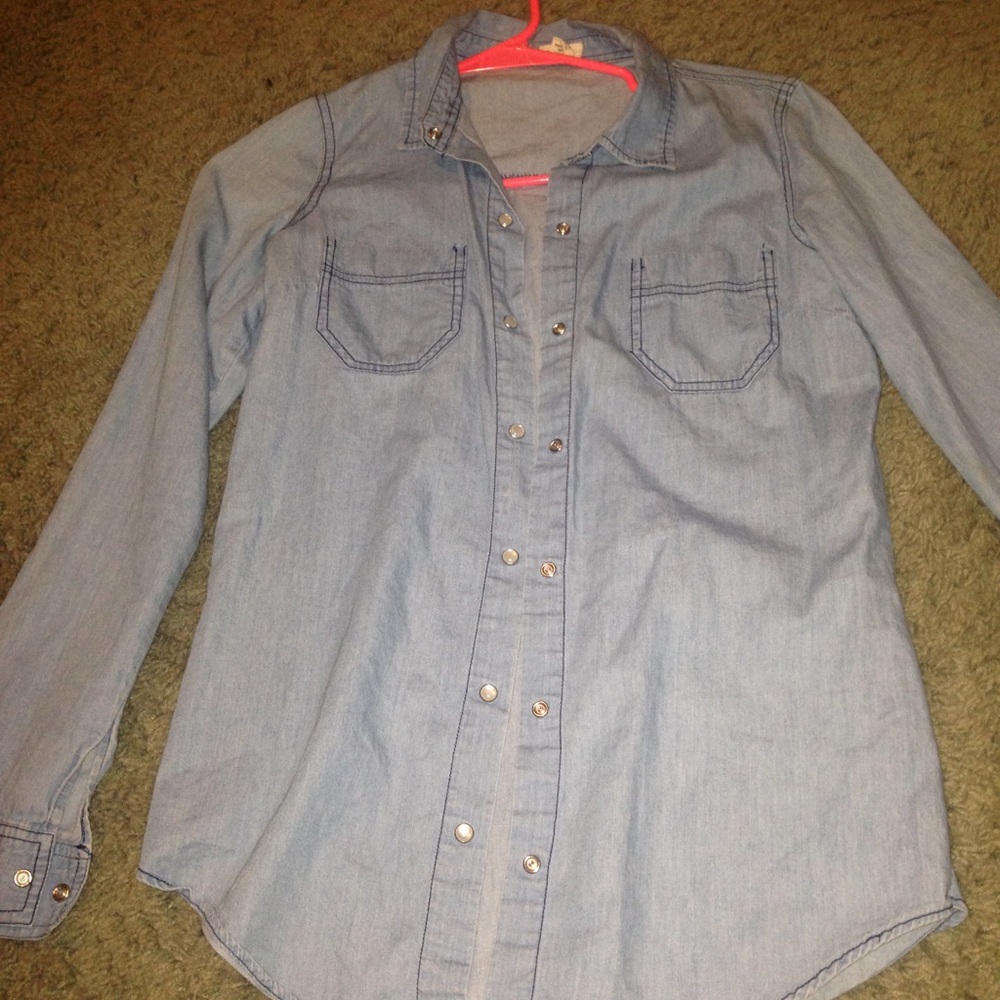 Button up denim shirt