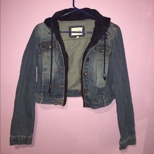 Delias Cropped Jean Jacket W/ Hood