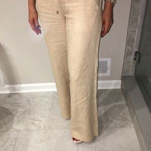 Cream linnen pants by guess