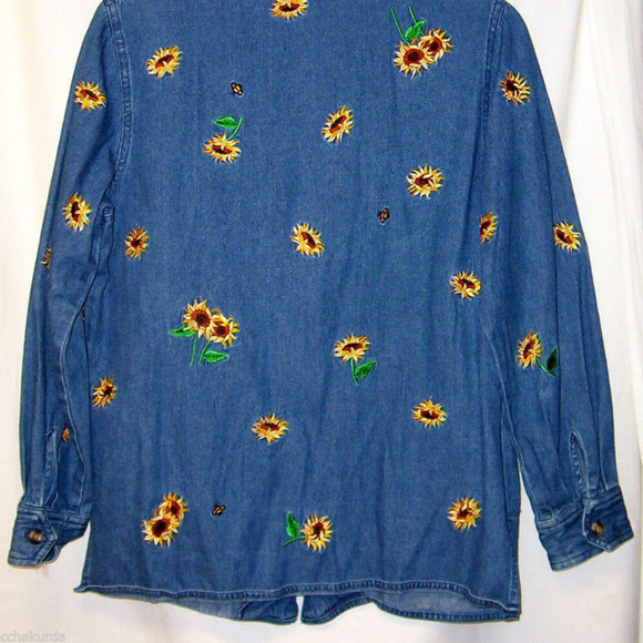 SOLD OUT! - QUACKER FACTORY XS Jacket Fall Sunflowers Bee - Picture 3 of 3