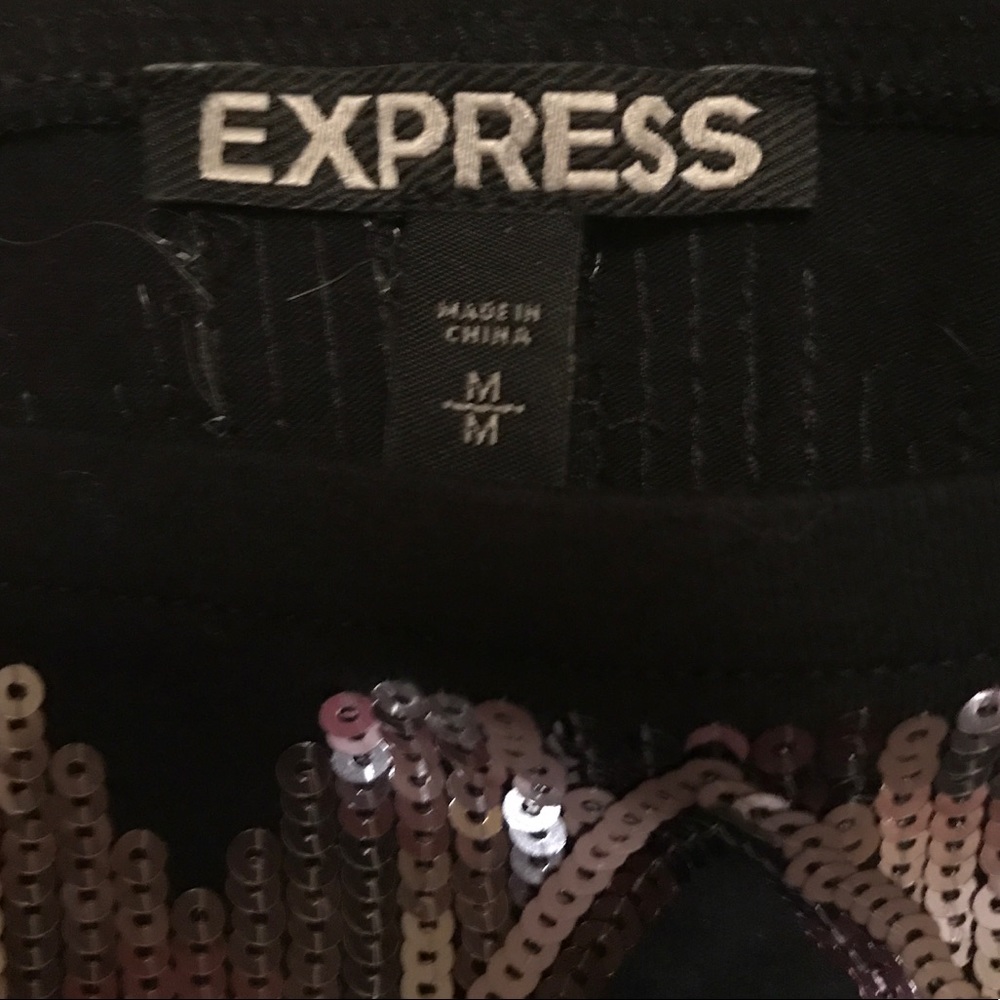 Medium - Express - Off The Shoulder Sequin Dress - image 3