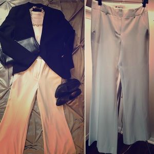 Amazing White Flare-leg Trousers - sassy!