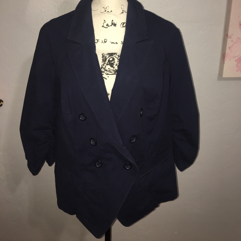 Navy double breasted jacket