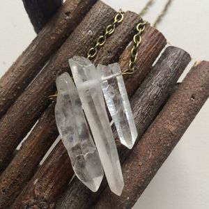 Quartz crystal necklace