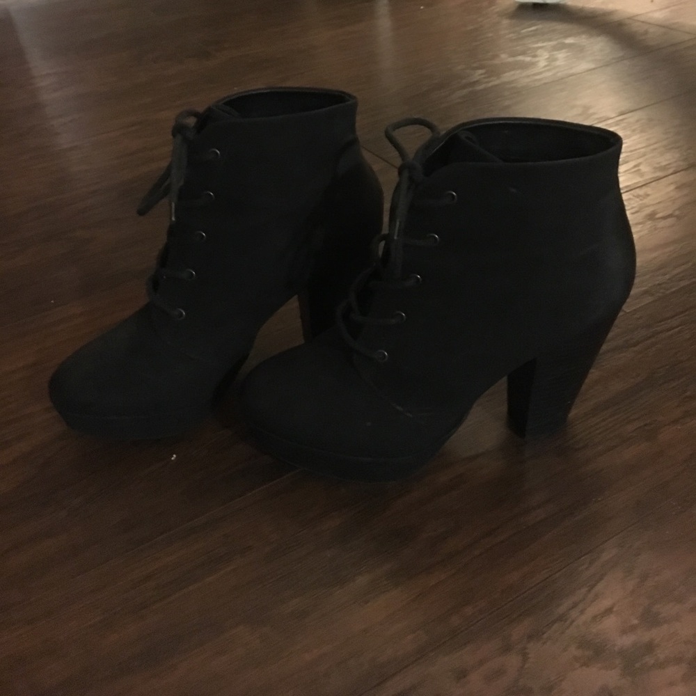 Black Suede Booties
