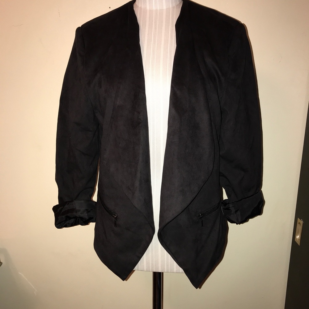 Black Faux Suede Jacket