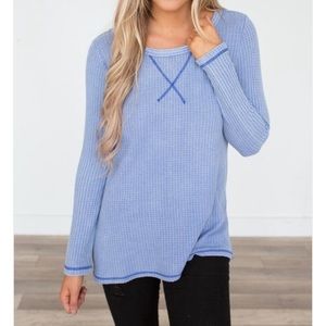 Periwinkle long sleeve thermal top NWT
