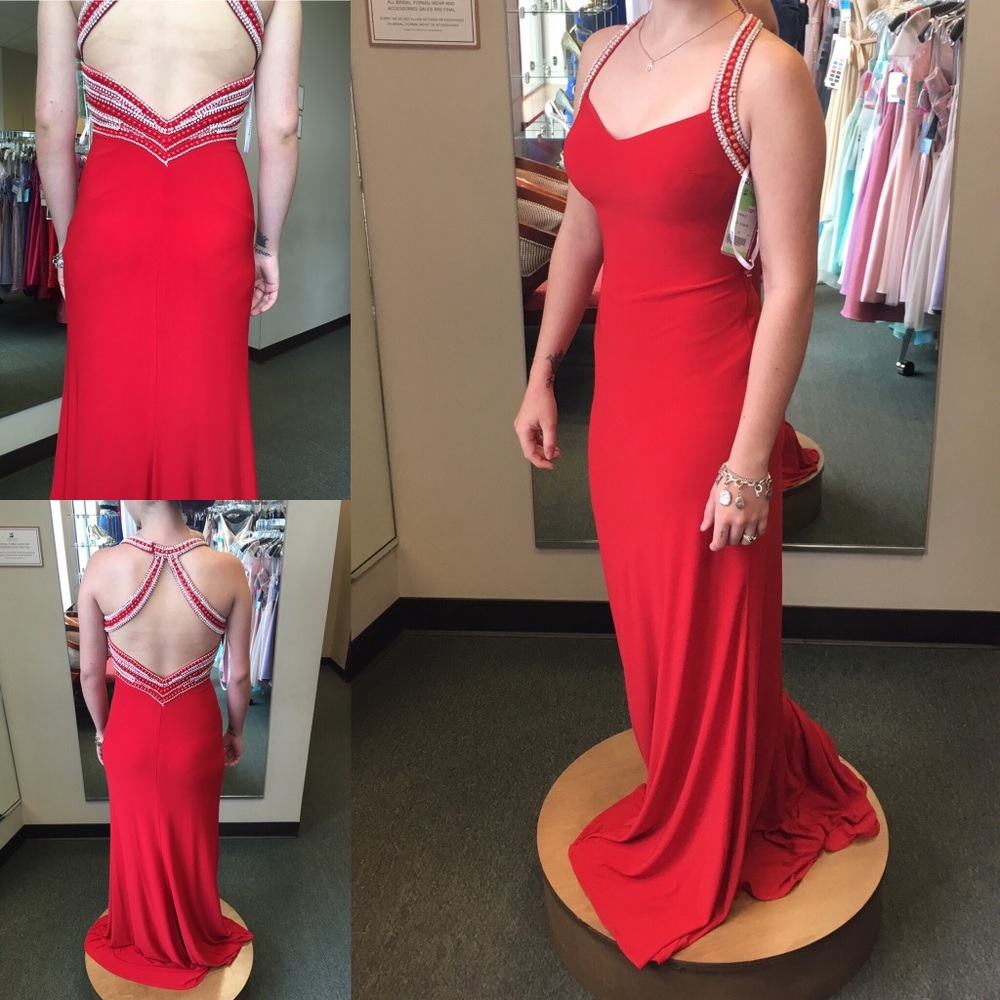 Formal red gown