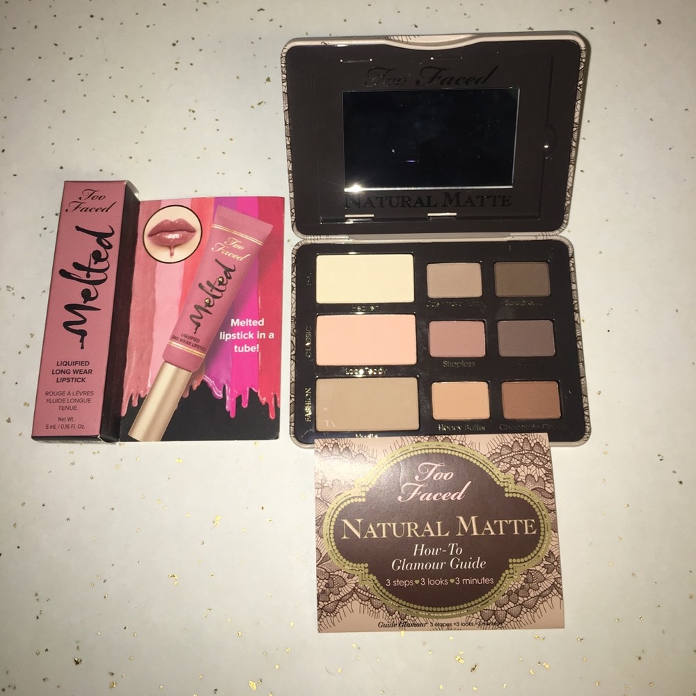 Too faced Natural Matte palette & melted lipstick