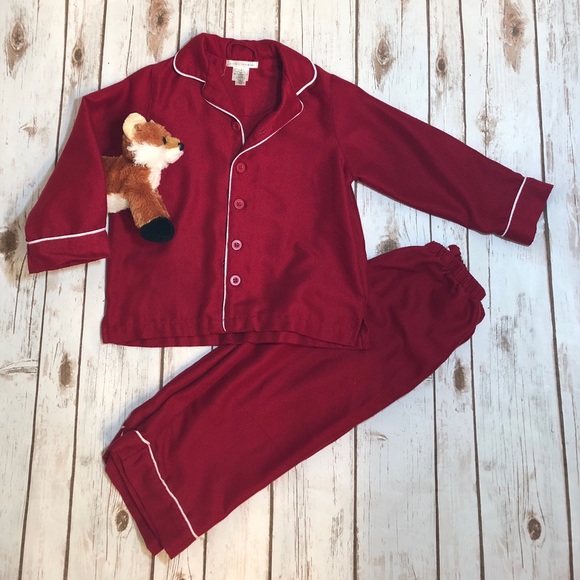 Solid red flannel pajamas Clearance
