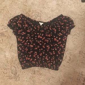 Aeropostale flower see through top