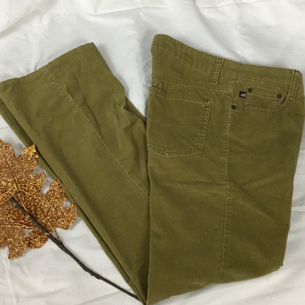 Polo Jeans Co yellow/green corduroy jeans size 2