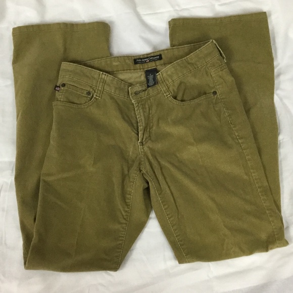 Polo Jeans Co yellow/green corduroy jeans size 2 - Picture 3 of 4
