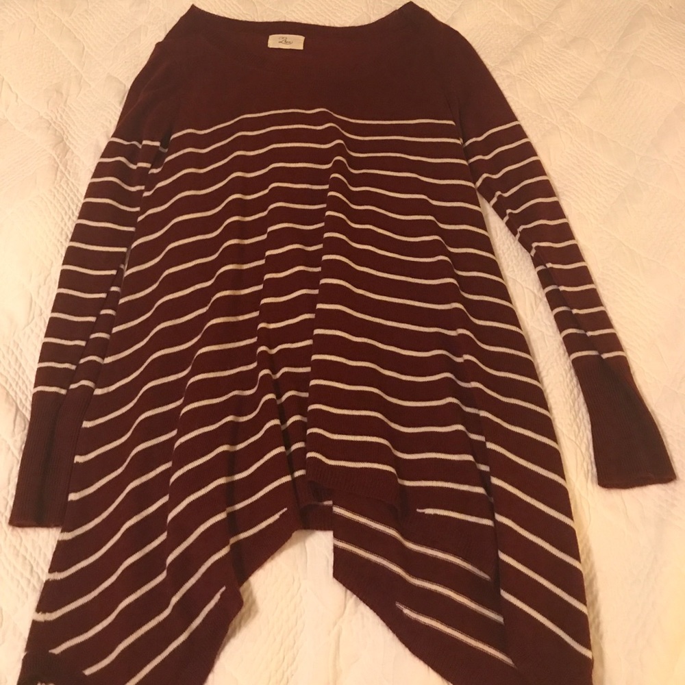 Maroon stripped long sleeve