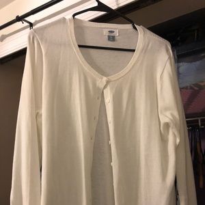 Old navy cardigan in white XL