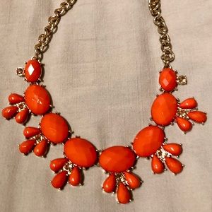 Banana Republic Orange Statement Necklace