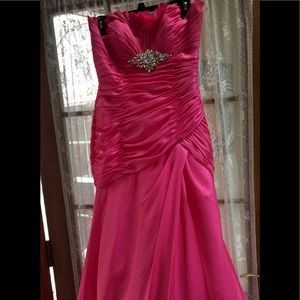 Bright Pink Gown with Jeweled Bodice