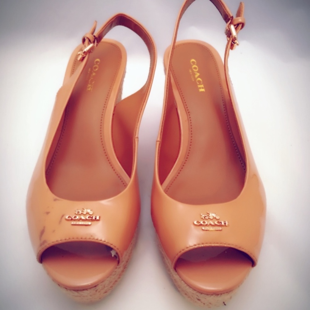 New Size 6.5 Coach Sandal Wedges
