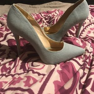 Denim heels