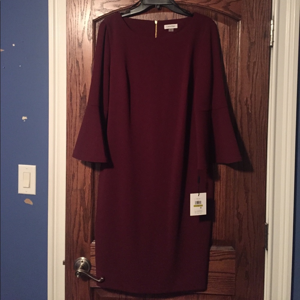 Calvin Klein Flared Sleeve Dress