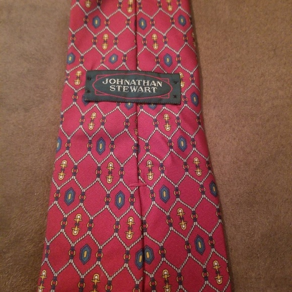 Jonathan Stewart Silk Red Men's Tie NWOT - Picture 2 of 2