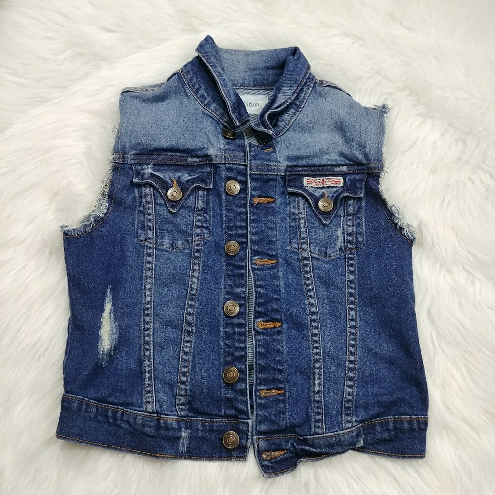 HUDSON (Big Girls) Denim Vest Size Large