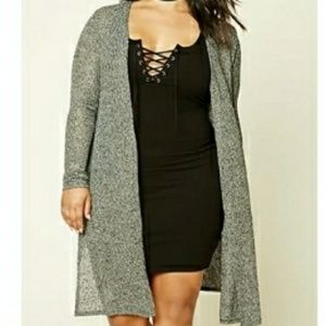 Plus Size Long Cardigan