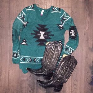 Southwestern Tribal Aztec Sweater