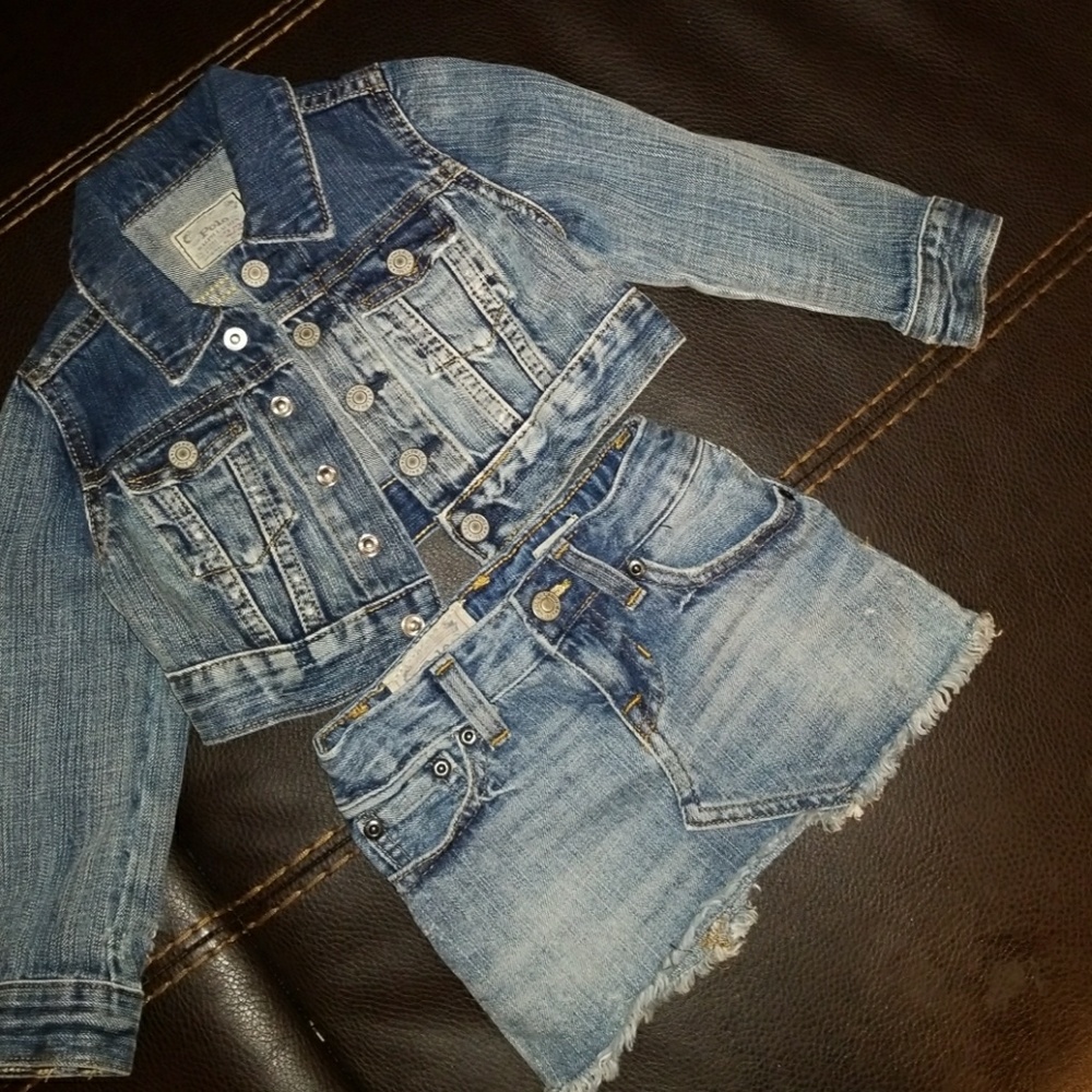 Toddler POLO jean jacket and skirt