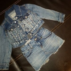 Toddler POLO jean jacket and skirt