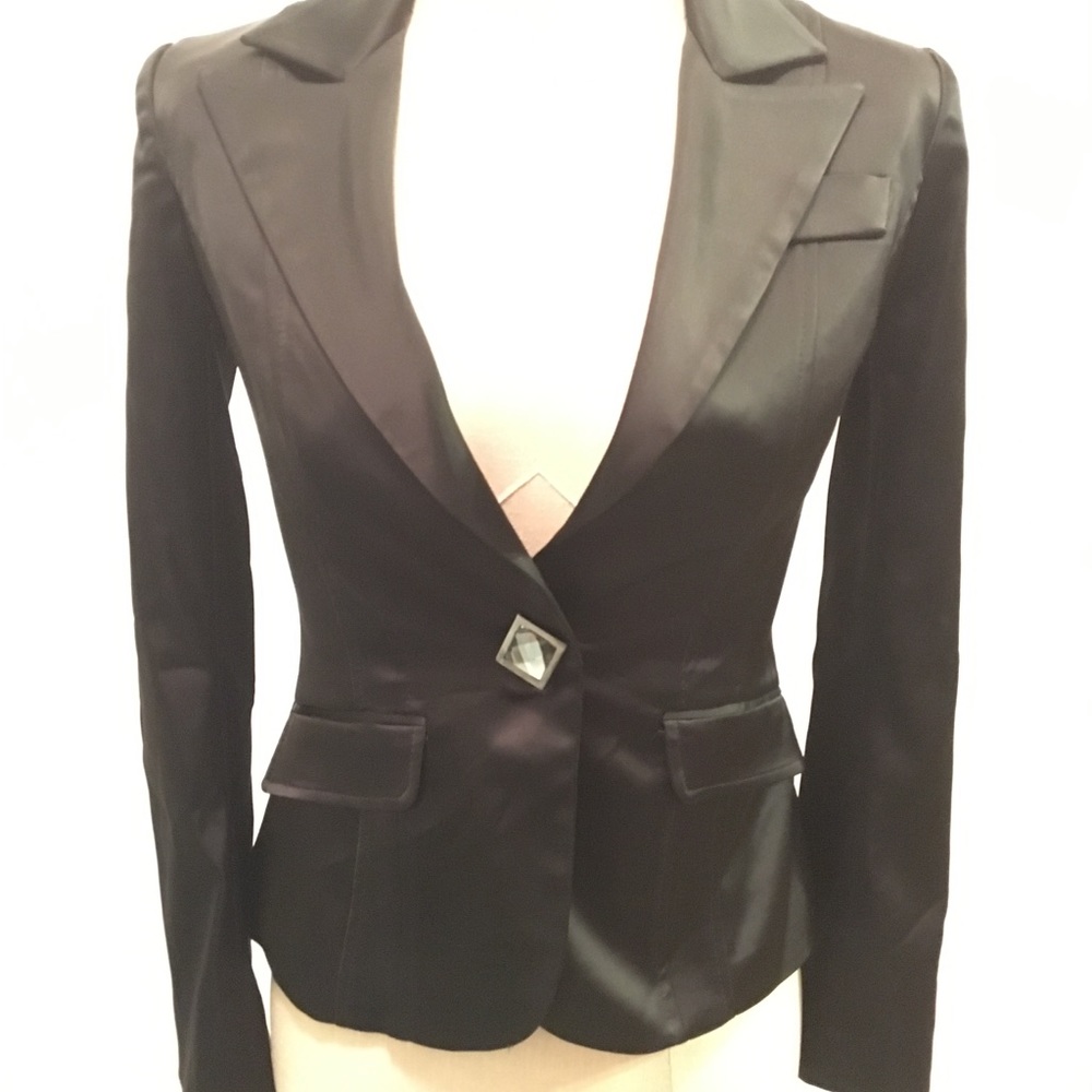 Cache Black Sleek fitted jacket