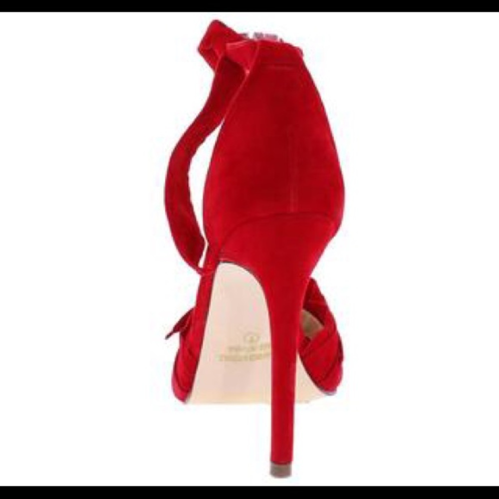Heel Red Suede Ruffle - Picture 3 of 3