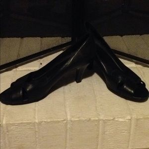 Cute black sandal heels