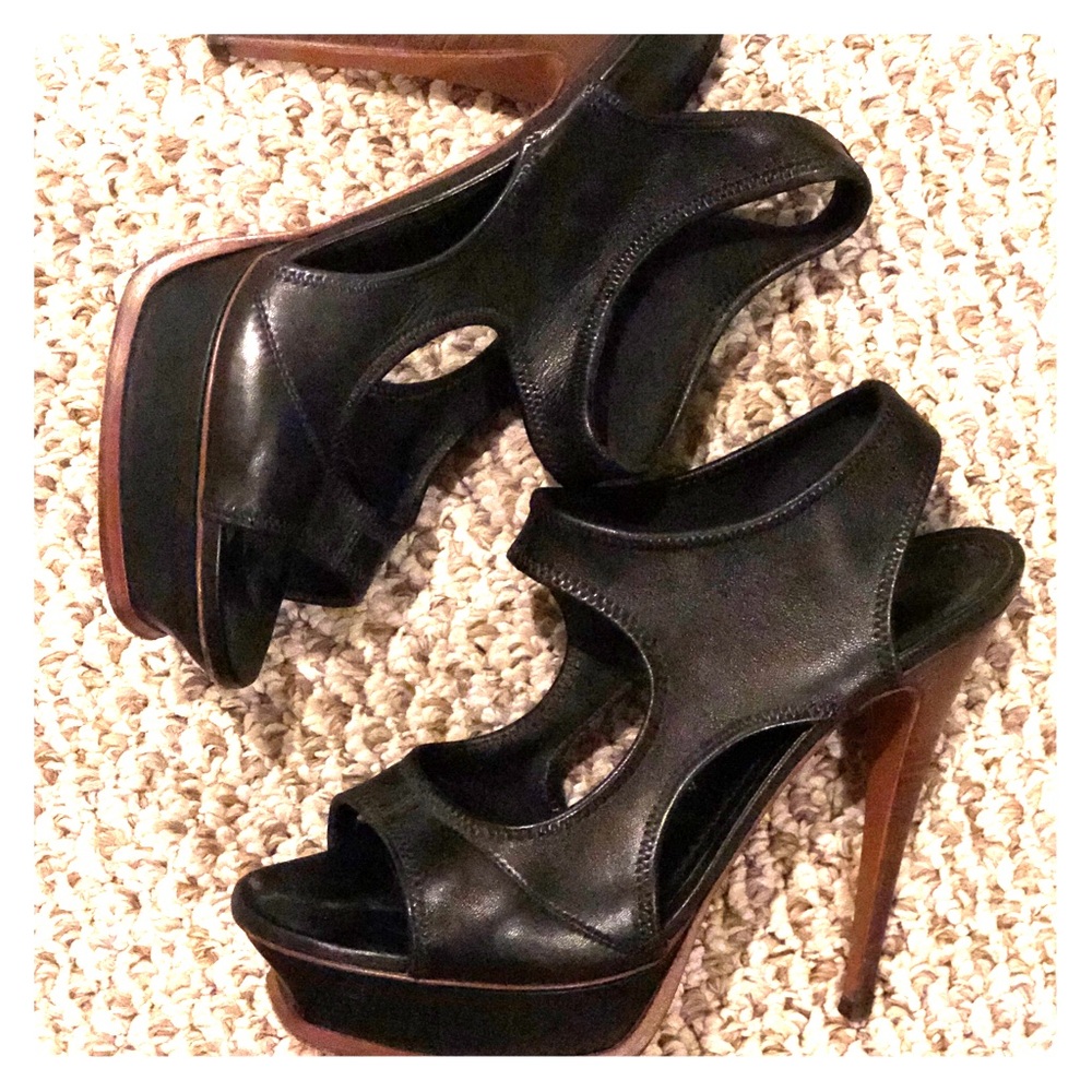 Used YSL platform sandals