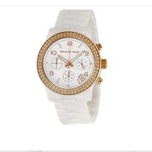 Michael Kors white and gold watch