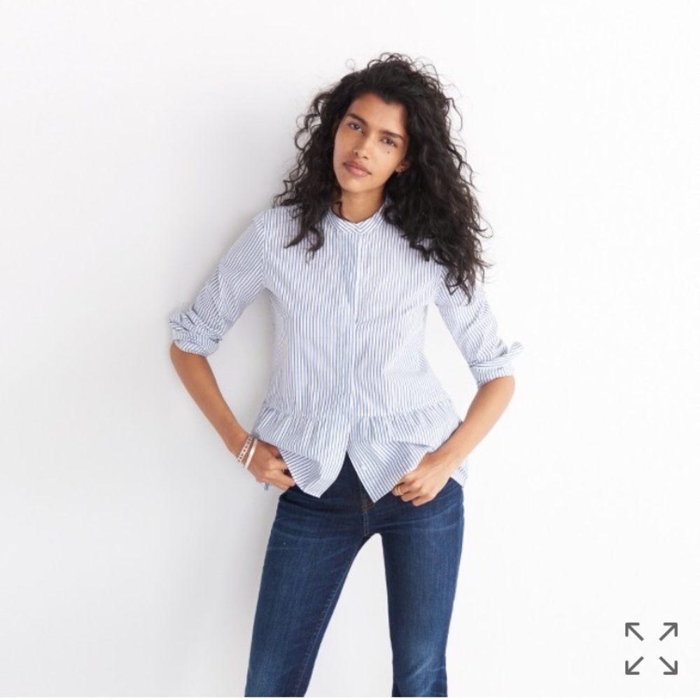 Madewell stripe shirt, size s