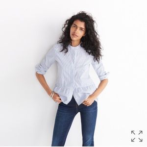 Madewell stripe shirt, size s